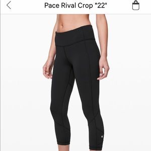 Lululemon pace rival crop pants in black